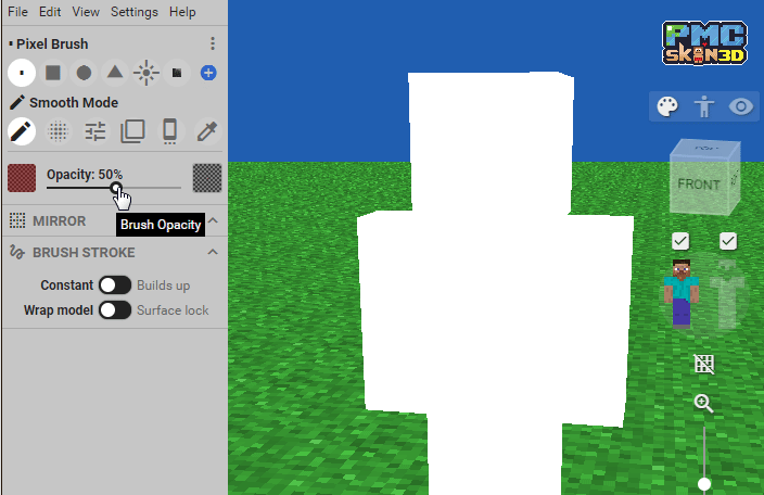 How do you get transparent textures in PMC Skin Editor?